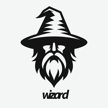 Wizard man logo design 