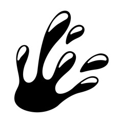 Water splash illustration. Aqua or liquid in motion.