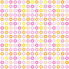 Pink, yellow, orange, violet  Floral seamless pattern - Design element
