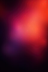 Scarlet orange violet glow blurred abstract gradient on dark grainy background