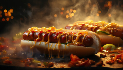 Recreation of a tasty hot dog 