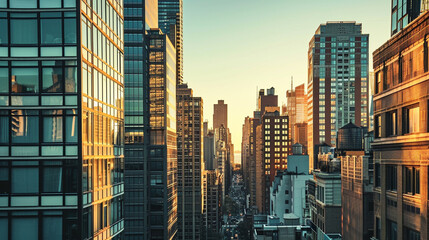 Urban skyline highlighting the real estate industry, AI Generated - obrazy, fototapety, plakaty