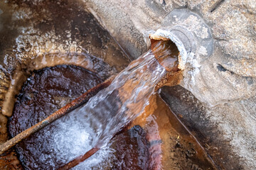 thermal hot water spring in Ourense, As Burgas
