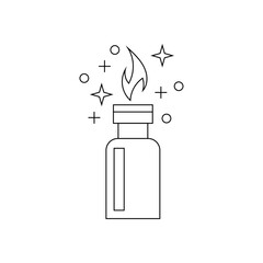 Potion. Magic drink icon in doodle style on a white background.