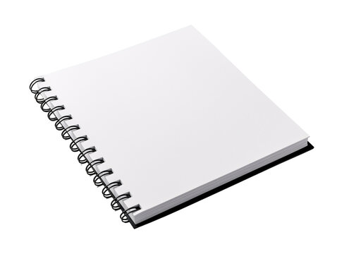a white notebook with black spirals