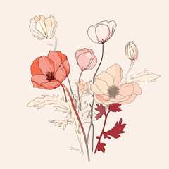 background with flowers illustration vector
