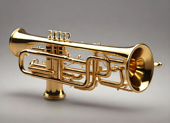 Beautiful gold trumpet Ai Generated