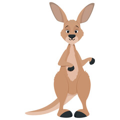Cute cartoon kangaroo for Australia Day
