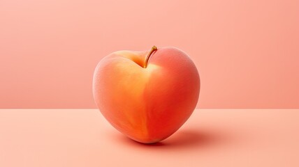 a pontone peach fuzz-colored background, a composition in a minimalist modern style, focusing on the simplicity and elegance of the heart elements against the soft and soothing backdrop.