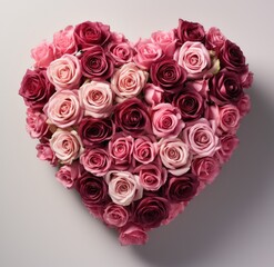 A Heart of Red Roses Symbolizing Everlasting Love - Generative AI