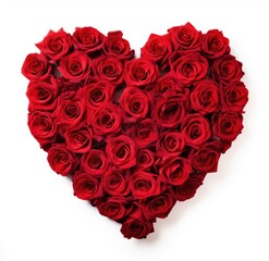 A Heart of Red Roses Symbolizing Everlasting Love - Generative AI