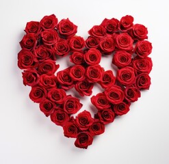 A Heart of Red Roses Symbolizing Everlasting Love - Generative AI