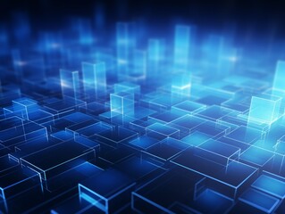 Blue abstract technology business science background AI Generated Image