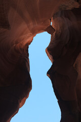 Rock walls in slot canyon