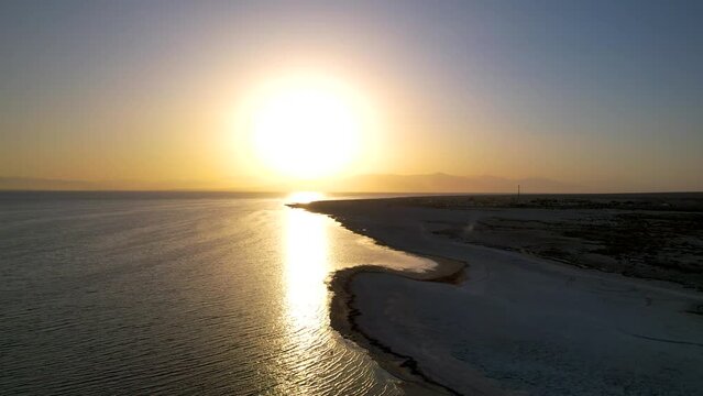 Drone Footage of Salton Sea and Bombay Beach in Southern California: 4K Aerial View of Desert Landscape