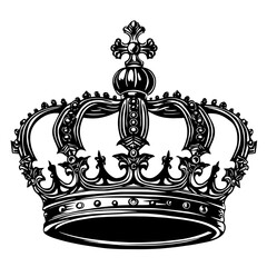 Crown black and white king