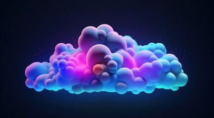 a colorful cloud pattern on dark blue background