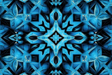 Symmetric azure square background pattern