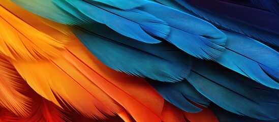 Fototapeta premium Parrot feather background for computer screen.