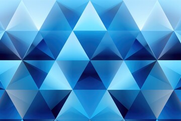 Symmetric blue triangle background pattern