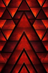 Symmetric crimson triangle background pattern
