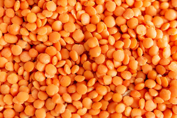Lentils close-up. Useful product. Protein