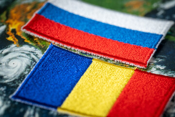 Romania and Russia, Flags of countries, Political and historical concept, mutual relations between...