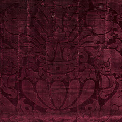 Antique Red Velvet Texture Fabric