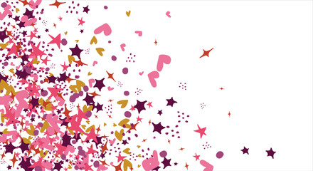 confetti, hearts, stars for promotions and events . party, diary, decorate, event. Vector illustration.
