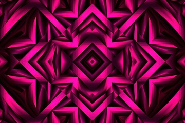 Symmetric magenta triangle background pattern