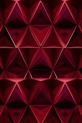 Symmetric maroon triangle background pattern