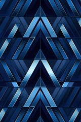 Symmetric navy triangle background pattern