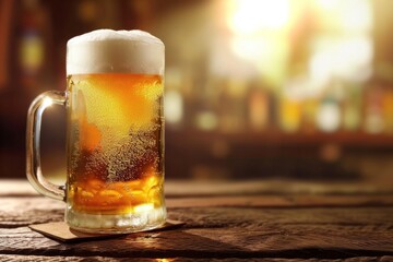 beer poster template with large copy space for text