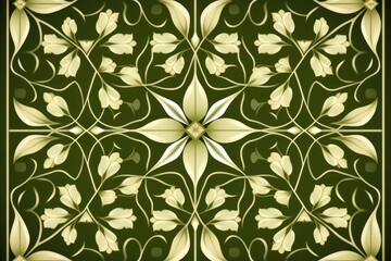 Symmetric olive triangle background pattern