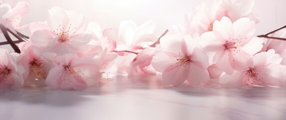 a white background with pink flowers