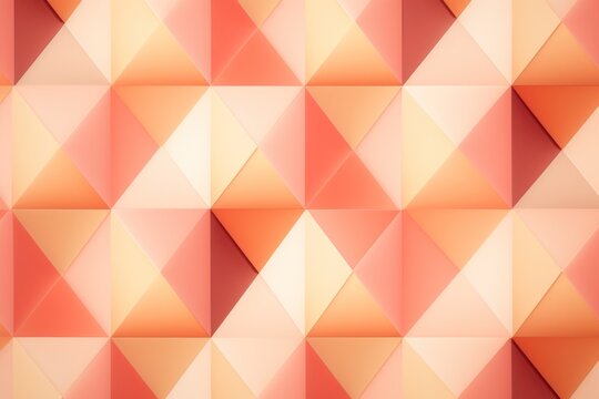 Symmetric peach triangle background pattern