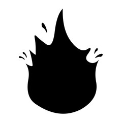 vector illustration black icon silhouette fire flame