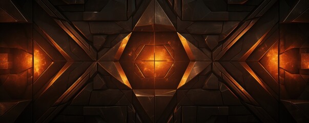 Symmetric rust triangle background pattern