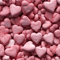 Obraz premium A seamless pattern with different small hearts