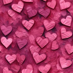 Fototapeta premium A seamless pattern with different small hearts