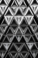 Symmetric silver triangle background pattern