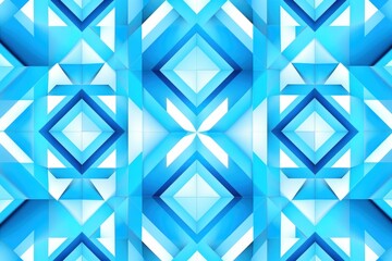 Symmetric sky blue square background pattern