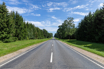 Fototapeta na wymiar paved road in sunny weather