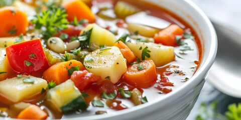 delicious vegetable soup Generative AI
