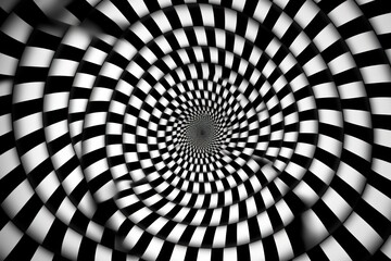 symmetric white and black circle background pattern