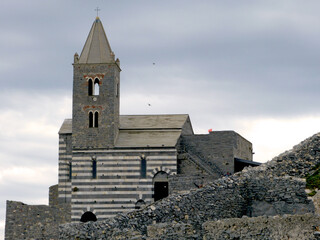 Saint Peter Church in Portovenere, Liguria, Italy - 706687728