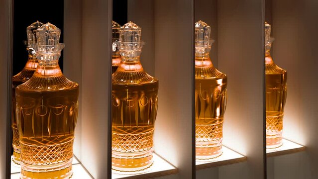 Elegant Perfume Bottles on Display