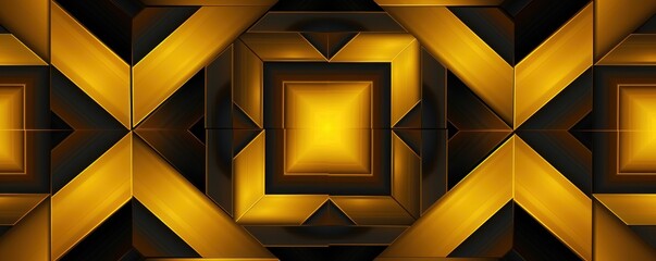 Symmetric yellow triangle background pattern7