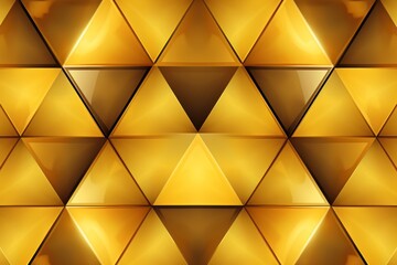 Symmetric yellow triangle background pattern