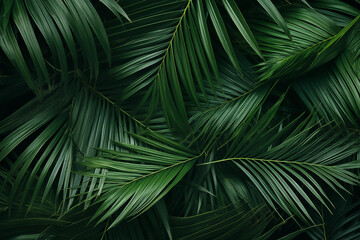 Palm leaves background